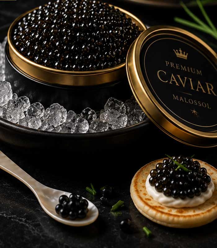 Caspian Caviar premium malossol caviar tin